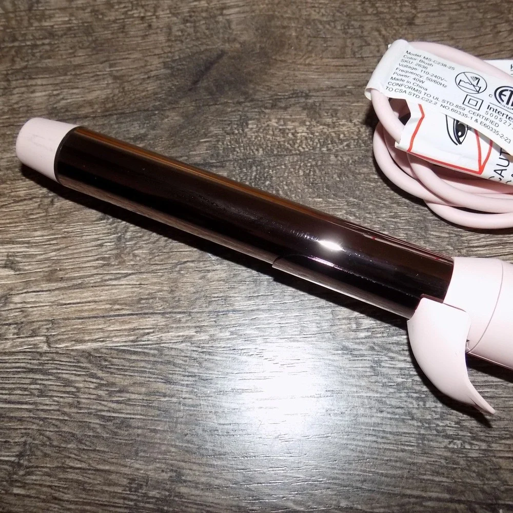 L'ange Le Rouleau Rotating Curling Wand Blush Pink Excellent Titanium